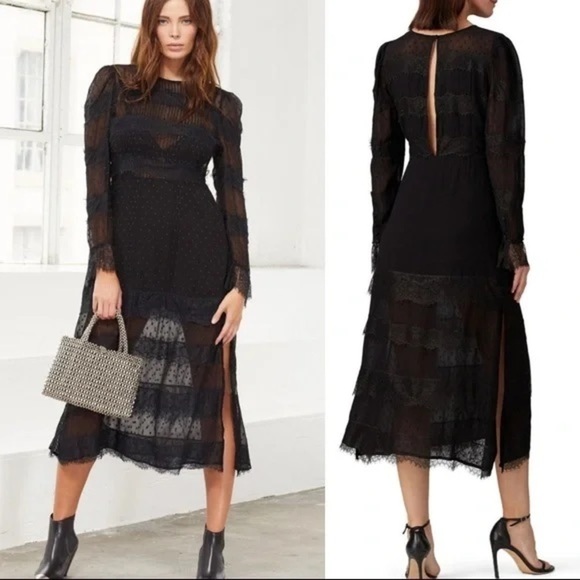 Cleobella Dresses & Skirts - Lace Maxi Dress Black Size Small